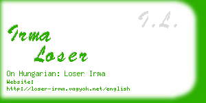 irma loser business card